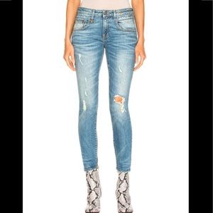 R13 Boy Skinny in Drew Stretch Jeans Made in Italy Sz 28